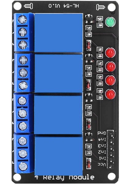 Düşük Seviye Röle Modülü 4 Yollu 3V Siyah Plaka, Ev Aletleri Kontrolü Için Gösterge Işığı ile (Yurt Dışından)