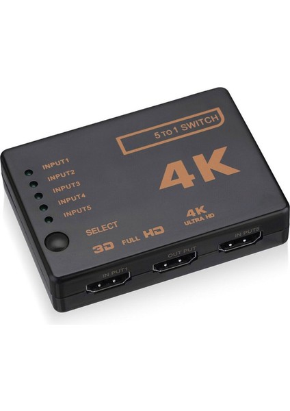Takım 1 Takım 5 Bağlantı Noktası UHD 3D 4K 1080P HDMI Uyumlu Ayırıcı Anahtar Seçici Switcher Hub Ir Uzaktan Hdtv Hub Kızılötesi Uzaktan Hub Kızılötesi Uzaktan (Yurt Dışından) modelleri