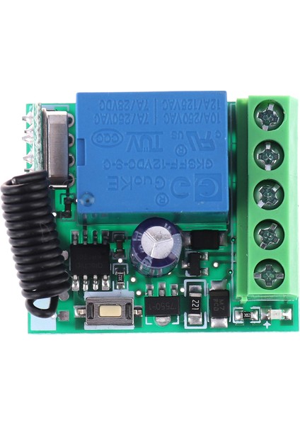 1ch Kanal Kablosuz Rf Uzaktan Kumanda Alıcısı Röle Anahtarı Dıy Modülü 433MHZ (Yurt Dışından) fırsatları