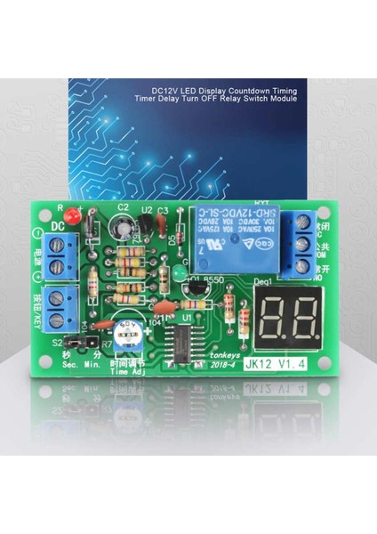 Dc 12V LED Geri Sayım Zamanlama Zamanlayıcısı Tetikleme Gecikmesi Kapatma Röle Modülü Kartı Ct (Yurt Dışından)