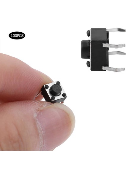 100 Adet Anlık Dokunsal Basmalı Düğme Anahtarı Mini Mikro Inceliğini Aksesuar 6X5MM (Yurt Dışından) indirimleri