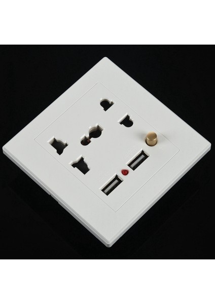 Jaerbee 3x 2.1A Çift USB Duvar Şarj Soketi Adaptörü Evrensel Çıkış Paneli Beyaz Anahtarı (Yurt Dışından) indirimleri