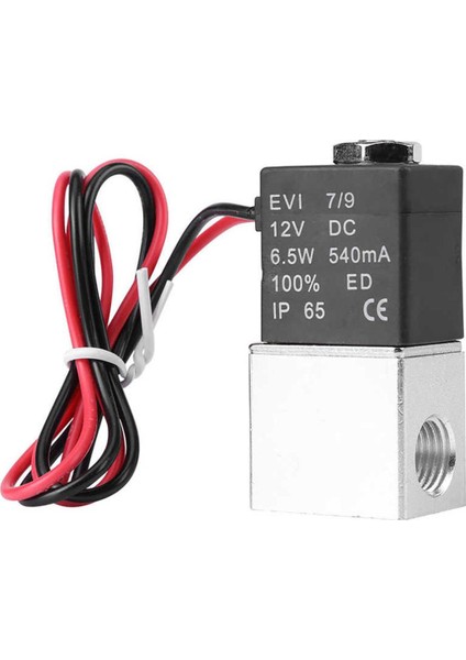 2 Yollu Normalde Kapalı Pnömatik Valf 12V Dc 1/4 (Yurt Dışından)