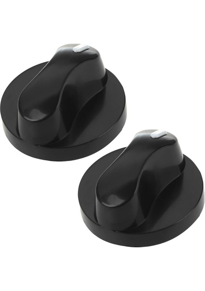 2x Plastik Mutfak Gaz Sobası Soba Fırın Kontrolü Döner Düğme Siyah (Yurt Dışından)
