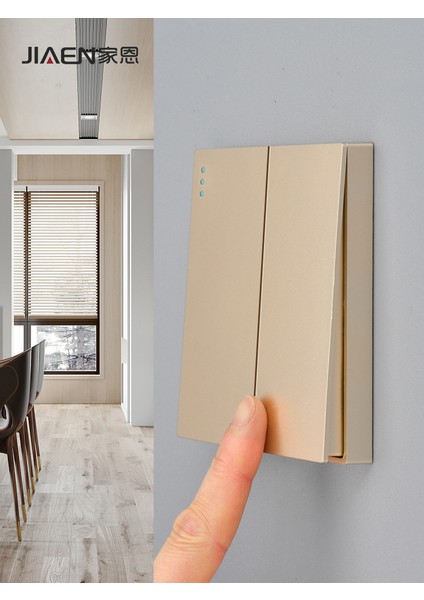 B U0026B Otel Otel Ev Dekorasyonu Gri Siyah Özel Yazı 86 Tip Iki Açık Çift Kontrol Iki Açık Çift Anahtar Paneli (Yurt Dışından) fırsatları
