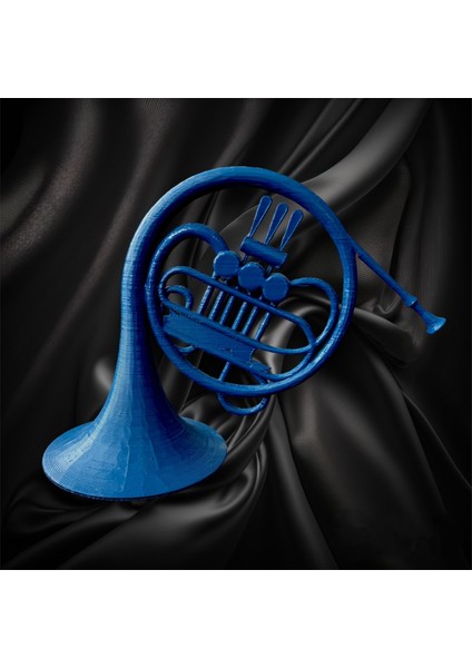 Mavi Fransız Kornosu Biblo Büst Figür 20 cm