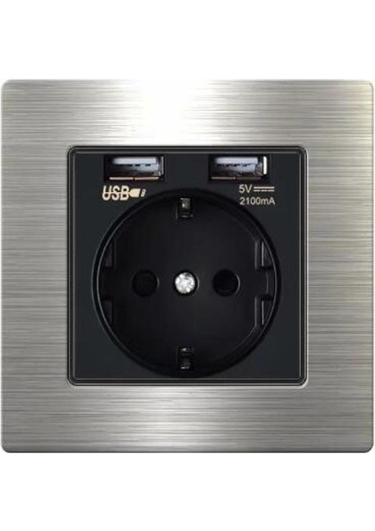 86 Tip Panel Alman Standardı Alman Standardı Priz 16A Avrupa Standardı USB Anahtarlı Avrupa Tarzı Avrupa Standardı Alman Duvar Prizi (Yurt Dışından)