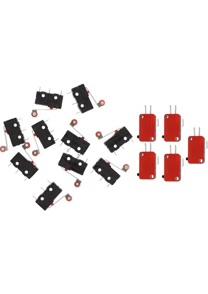 10 Adet Mikro Limit Anahtarı Makaralı Kol Kolu Spdt Snap Action ve 5x 15A 250VAC 4A 250VAC Vidalı Konnektör Aktüatör Limiti (Yurt Dışından)