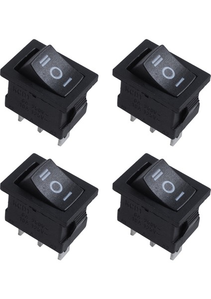 4x Spdt On-Off-On 3 Pozisyonlu Geçmeli Tekne Rocker Anahtarı Ac 250V/6A 125V/10A (Yurt Dışından)