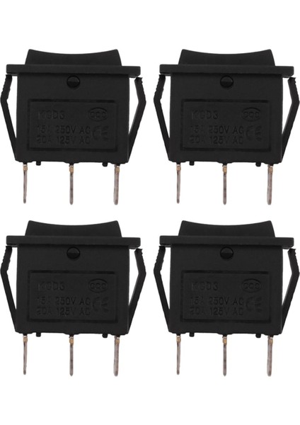4x AC15A/250V 20A/125V 3 Pin Spdt On-Off-On 3 Pozisyonlu Snap Rocker Anahtarı (Yurt Dışından)