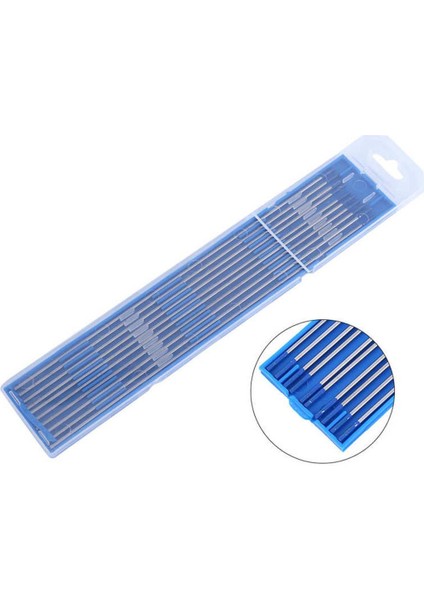 Kaynak Elektrotları 10 Adet Tungsten Lantanatlı Elektrot Mavi Uç 1.0/1.6/2.4mm (Yurt Dışından)