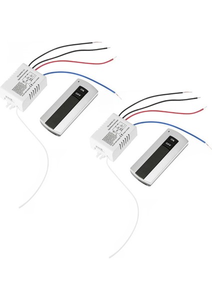 Kablosuz Duvar Uzaktan Kumanda Anahtarı-2 x Uzaktan Kumanda Alıcısı 2 x Uzaktan Kumanda Verici-Beyaz (Yurt Dışından) modelleri