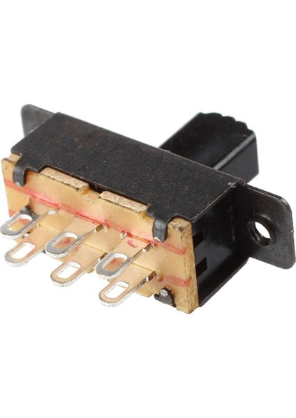 10 Adet SS22F25-G7 2 Pozisyonlu Dpdt Panel Montajlı Slayt Anahtarı Lehim Pabucu (Yurt Dışından)