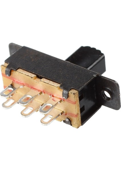 10 Adet SS22F25-G7 2 Pozisyonlu Dpdt Panel Montajlı Slayt Anahtarı Lehim Pabucu (Yurt Dışından) fiyatları