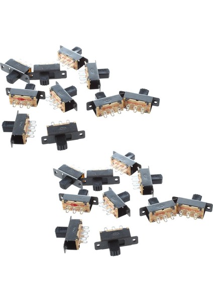 10 Adet SS22F25-G7 2 Pozisyonlu Dpdt Panel Montajlı Slayt Anahtarı Lehim Pabucu (Yurt Dışından) fırsatları