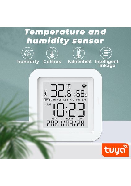 Smatrul - Wifi Sıcaklık ve Nem Sensörü - Iç Mekan Higrometresi - Elektronik LCD Ekran - Tuya Alexa Google Home Için (Yurt Dışından) fiyatları