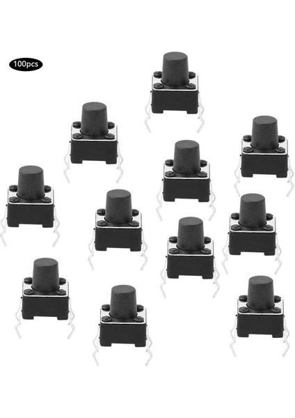 100 Adet Anlık Dokunsal Basmalı Düğme Anahtarı Mini Mikro Inceliğini Aksesuar 6X7MM (Yurt Dışından) modelleri