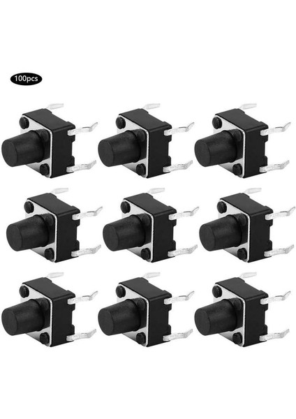 100 Adet Anlık Dokunsal Basmalı Düğme Anahtarı Mini Mikro Inceliğini Aksesuar 6X7MM (Yurt Dışından) fırsatları