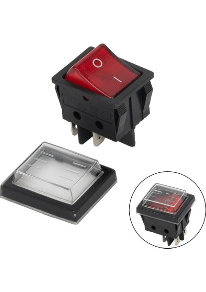 Ayak Koltuktoolstar 16A 250VAC / 20A 125VAC Basmalı Anahtar 4 Pinli Aksesuar Kcd4 Açık Kapalı Güç (Yurt Dışından) fiyatları