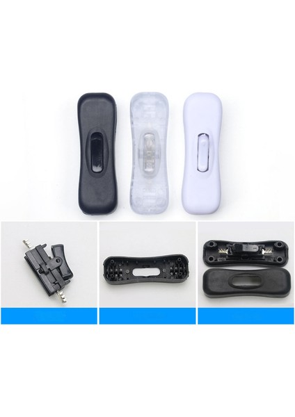Ayak Koltuk 2 Adet Ac Güç Kablosu Anahtar Konektörü 304 Açma Kapama Düğmesi Çevrimiçi Beyaz Siyah Şeffaf 220V LED Ampul Yarım Rocker (Yurt Dışından) modelleri