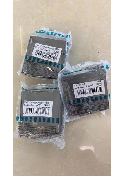 Siemens Jingyi Koyu Gri Gümüş Ev 86 Tipi Ev Tipi USB Beş Delikli Soket, Anahtar Priz Paneli Paketi ile (Yurt Dışından)