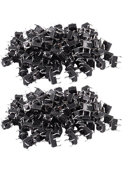 200 Adet Dıp Delikten Spst Anlık Dokunsal Tact Anahtarı 6 x 6 x 5mm (Yurt Dışından)