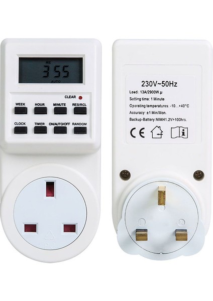 Gün Dijital LCD Elektronik Plug-In Programlanabilir 12/24 Saat Dijital Zamanlayıcı Anahtar Soketi Yepyeni ve Kaliteli (Yurt Dışından) fiyatları