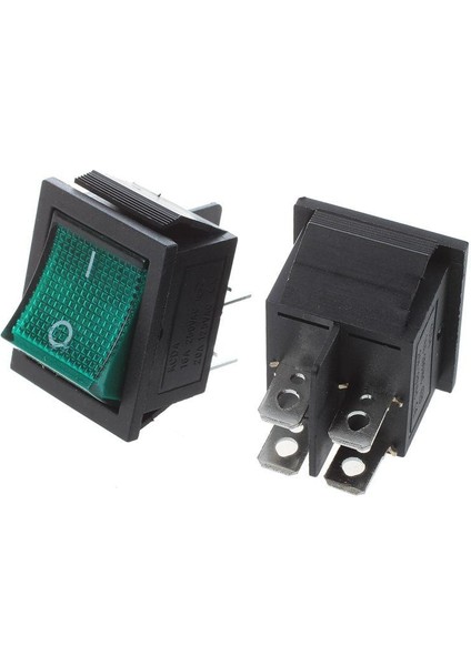 x Yeşil Işık 4pin Dpst Açma-Kapama Geçmeli Tekne Rocker Anahtarı 16A/250V 20A/125V Ac (Yurt Dışından) fiyatları