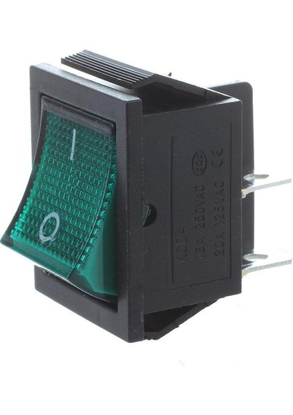 x Yeşil Işık 4pin Dpst Açma-Kapama Geçmeli Tekne Rocker Anahtarı 16A/250V 20A/125V Ac (Yurt Dışından) indirimleri