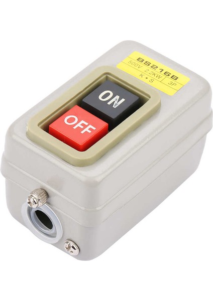 BS216B Açma/kapama Güç Düğmesi Anahtarı, Kendinden Kilitli 3p Motor Çalıştırma Durdurma Anahtarı, 110/220/380V/10A Anahtarı, Vidalı Terminaller, Kolay (Yurt Dışından) modelleri