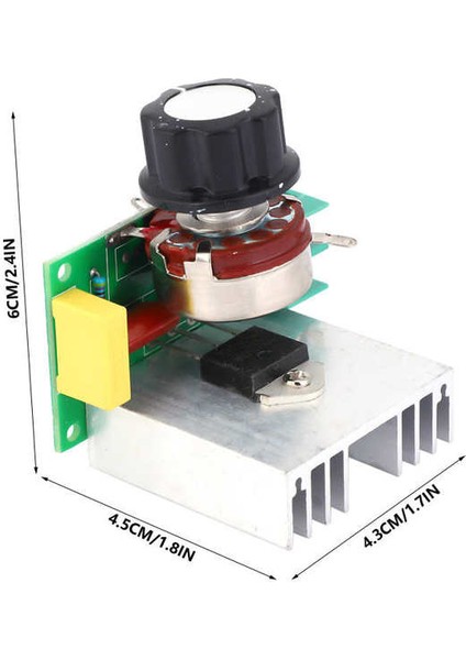 0-220V 4000W Scr Dimmer Motor Hız Kontrol Modülü Voltaj Regülatörü (Yurt Dışından)