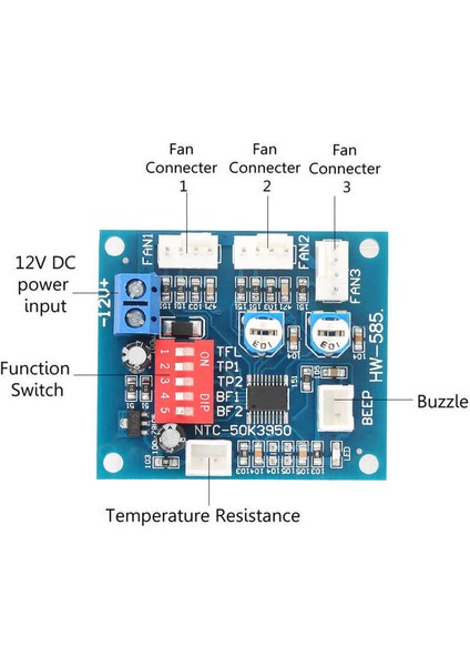 Otomatik Sıcaklık Kontrolü Pc Fan Regülatörü Hızı Manuel Düzenleme Bilgisayar Için 4 Telli Pwm Kontrol Cihazı (Yurt Dışından)