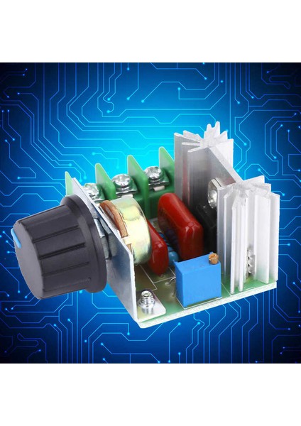 2 Adet Ayarlanabilir Voltaj Regülatörü Ac Motor Hız Kontrol Cihazı 2000W 50-220V Pwm (Yurt Dışından)