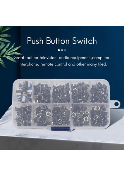 Anahtar Anlık Incelik Çeşitleri Kiti (6x6 Basmalı Düğme Anahtarı 180 Adet) (Yurt Dışından) modelleri