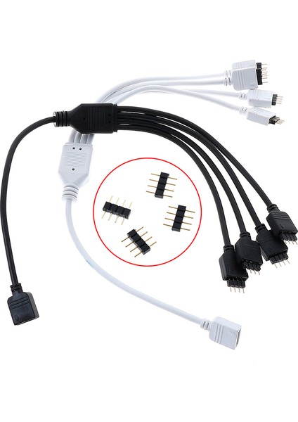 4 Pinli Rgb LED Bağlantı Kablosu 1 Ila 3 Rgb 4 Pinli LED Uzatma Ayırıcı Kablo (Yurt Dışından) fırsatları