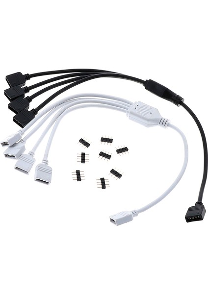 4 Pinli Rgb LED Bağlantı Kablosu 1 Ila 3 Rgb 4 Pinli LED Uzatma Ayırıcı Kablo (Yurt Dışından) indirimleri