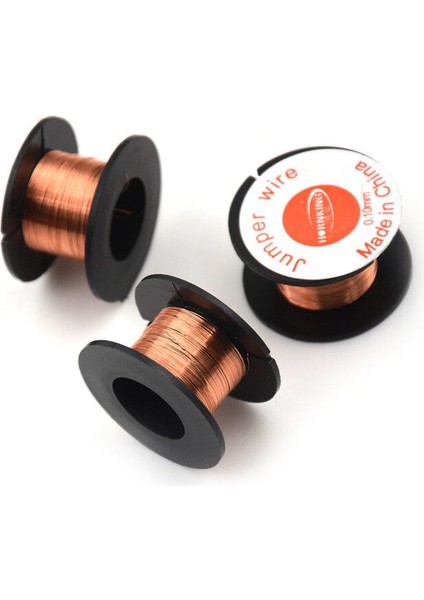 Foot Koltuk Leı 3 Rulo Mıknatıslı Tel Awg Ölçer Emaye Bakır Bobin Sargı 0.1mm (Yurt Dışından)