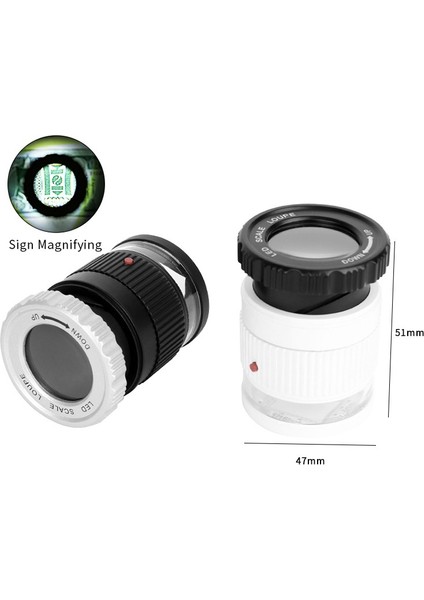 30X Ayarlanabilir LED Aydınlatmalı Silindirik Büyüteç Optik Cam Odaklama Lenshd Büyüteç (Yurt Dışından) fırsatları