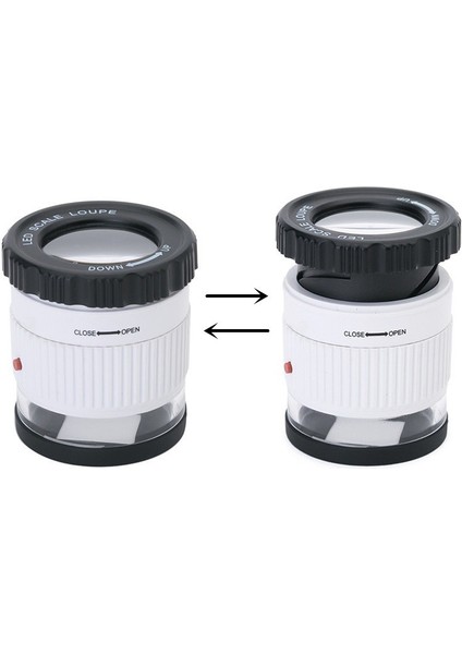 30X Ayarlanabilir LED Aydınlatmalı Silindirik Büyüteç Optik Cam Odaklama Lenshd Büyüteç (Yurt Dışından) indirimleri