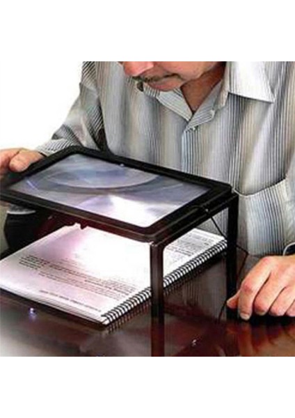 Tam Sayfa Optik Büyüteç Masası Büyüteç Yaşlılar Için Katlanabilir LED Lens Dikiş Örme (Yurt Dışından) fiyatları