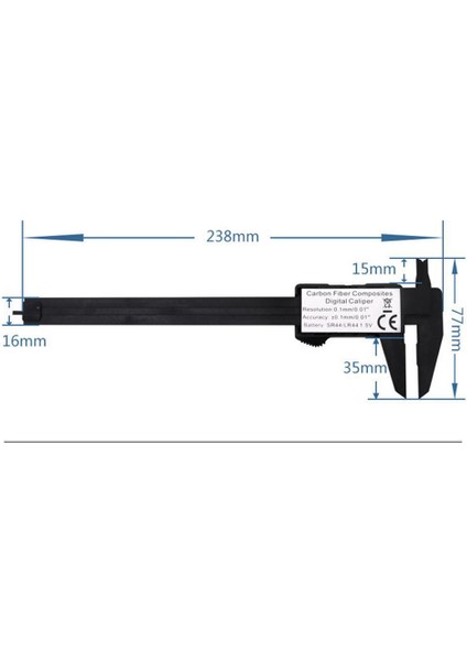 Doğru Ölçülen 0-150MM Elektronik Dijital Kalibratör Plastik Dijital Grafik (Yurt Dışından)
