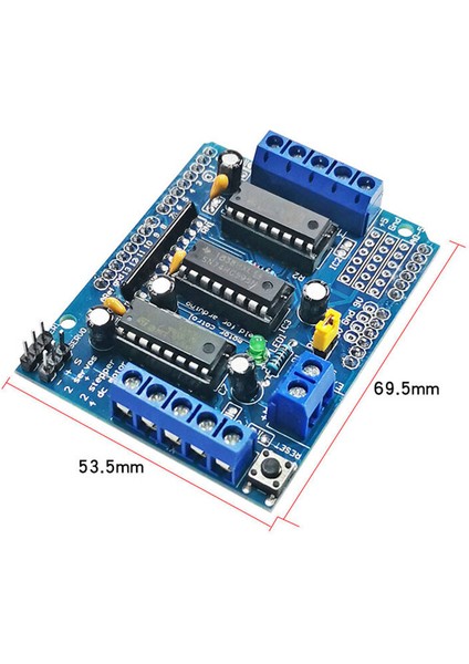 L293D Motor Kontrol Sürücü Kalkanı Çift Arduino MEGA2560 4 Kanal L293 Motor Sürücü Genişletme Kartı Motor Sürücü Modülü (Yurt Dışından)