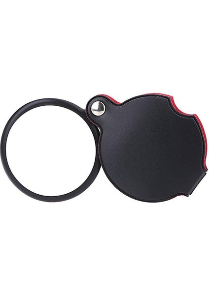 Deri Kese Katlanır Büyüteç Aracı ile 5x Cam Lens Cep Büyüteç (Yurt Dışından) fiyatları