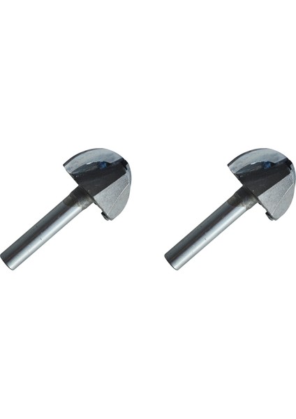 2x Çift Flüt Yuvarlak Uçlu Freze Ucu, 45MM Standart (Yurt Dışından)
