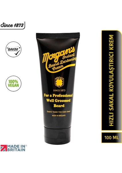 Morgan's Pomade Instant Beard Darkening Cream - Sakal Koyulaştırıcı Bakım Kremi 100 ml