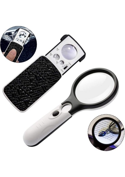 Parlayan Büyüteç-2 * Büyüteç 1 * Çince ve Ingilizce Kılavuzu-Siyah Beyaz (Yurt Dışından) fırsatları