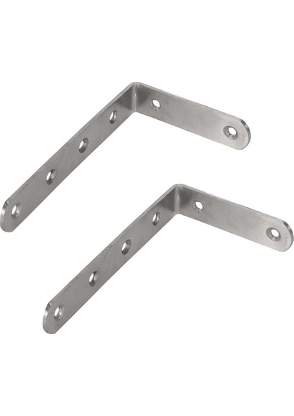2x 125X75MM L Şekli Paslanmaz Çelik Raf Köşe Desteği Köşebent (Yurt Dışından)