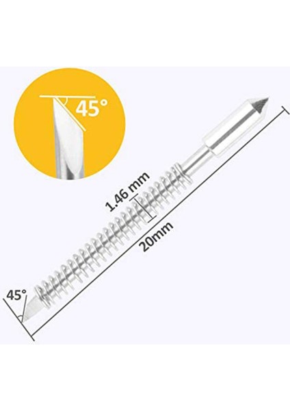 Lkpcıgcxm 50 Adet 45 Derece Bıçak Vinil Kesici Plotter Kesme Bıçakları CB09 CB09U Graphtec Bıçak Tutucu Tabanı ile (Yurt Dışından)