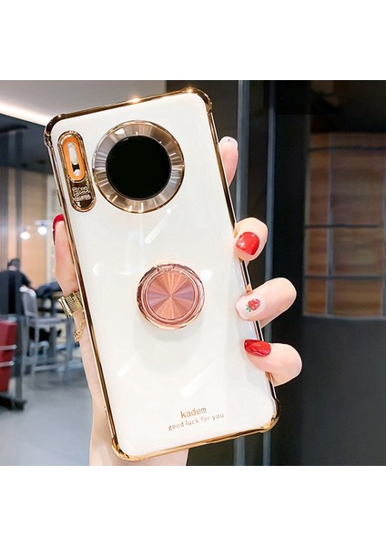 Huawei MATE30 Için Cep Telefonu Kılıfı Anti-Drop Halka Tutucu Silikon Kavisli Ekran Anti Parmak Izi Kılıf Kapak (Yurt Dışından) indirimleri