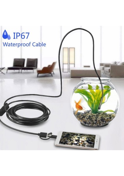 5.5mm Tip C USB Mini Endoskop 2 M Sert Kablo Yılan Borescope Muayene Kamera Android Akıllı Telefon Pc Için (Yurt Dışından)